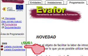 Acceso ficha acci�n
