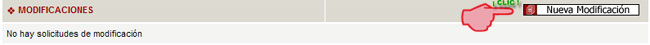 Boton nueva modificaci�n