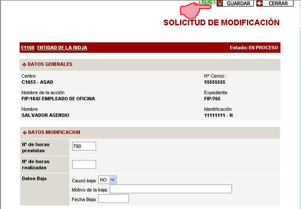 Ficha modificaci�n datos