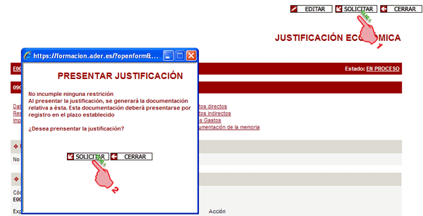 JustificacionSolicitar